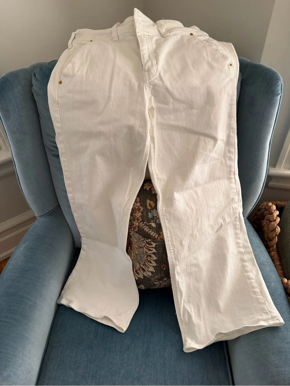 JCREW WHITE wide leg jeans 🤍